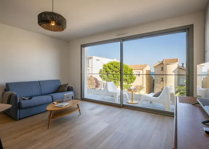 South-of-france T2 Neuf De Gamme, Climatise, Parking Gratuit, 2eme Ligne Balcon 3 Lägenhet *