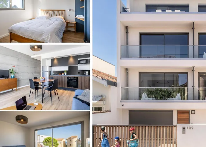 South-of-france T2 Neuf De Gamme, Climatise, Parking Gratuit, 2eme Ligne Balcon 3 Lägenhet
